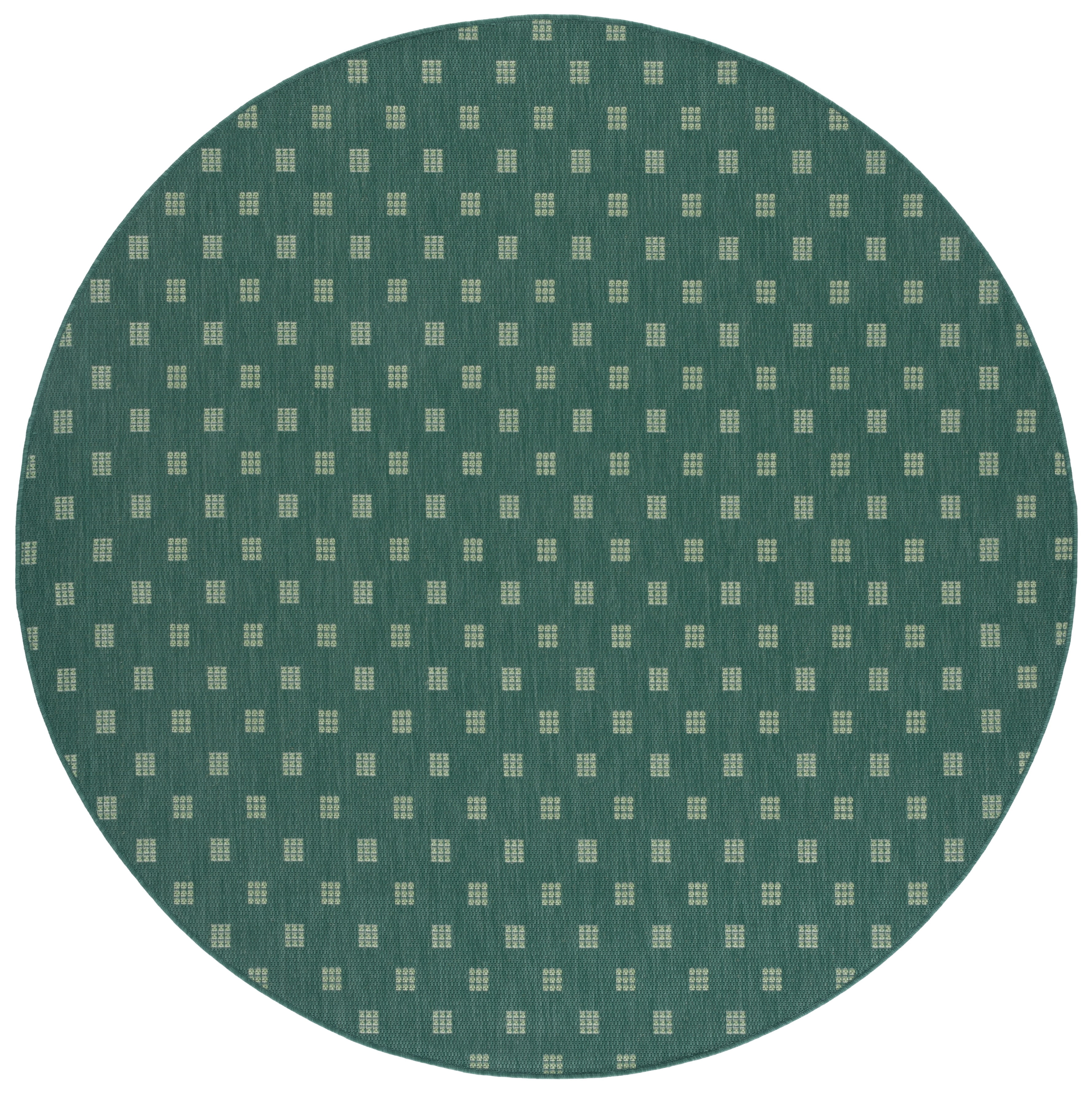 Safavieh Terrace Kelleh Geometric Indoor/Outdoor Area Rug, Dark Green/Light Green, 6'7" x 6'7" Round