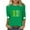#078-Green, variant on ICHUANYI Womens 3/4 Sleeve St. Patrick's Day Printed T-Shirts Crew Neck Spring Graphic Tee Tops Round Neck Top Shirt