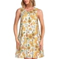 thumbnail image 1 of Balery Groovy Hippie Flower Mushrooms Vestidos de verano para mujer con estampado: vestido holgado sin mangas, vestido playero informal y cómodo para días calurosos., 1 of 7