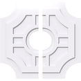 thumbnail image 1 of Ekena Millwork CMP28HS2-07000 28 Pouces OD x 7 Pouces ID Carré Haus Architectural Grade Médaillon de Plafond Contemporain PVC - 2 Pièces, 1 of 1