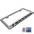 thumbnail image 3 of iPick Image for Ford Bronco in 3D on Silver Real 3K Carbon Fiber Finish ABS Plastic License Plate Frame, Official Licensed, 3 of 7