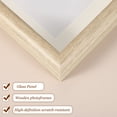 thumbnail image 3 of 2 Pcs Wood Picture Frames, 4 x 5 Inch Wooden Photo Frame, Photo Displays with Mat Glass Panel for Wall Tabletop Display, White Oak Color, 3 of 7
