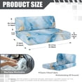 thumbnail image 7 of Yuyamidu Blue Marble Print RV Dinette Cushion Covers Universal Camper Cushion Slipcovers Soft Camper Dinette Seat Covers for Travel Trailer Couch RV Sofa Cushions, 7 of 7