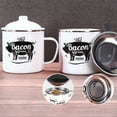 thumbnail image 6 of Grease Container for Kitchen,Bacon Grease Container,Bacon Grease Saver with Strainer,Enamel Grease Canister Grease Canister with Strainer 2000ml with Strainer Includes Free Spatula, 6 of 7