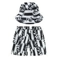 thumbnail image 3 of Hiijoy Toddler Boy's Hawaii Beach Shorts Tropical Print Active Shorts with Hat, Sizes 1-2T, 3 of 3