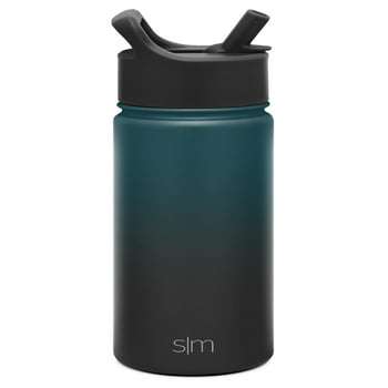 Simple Modern 18oz Vacuum Insulated Stainless Steel Summit Water Bottle with Straw Lid - 18 fluid ounces travel mug - Moonlight
