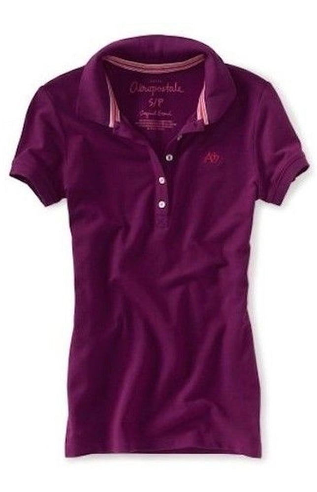 Aeropostale Womens A87 5 Button Polo Shirt