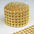 thumbnail image 5 of Efavormart Shinny Faux Mesh Ribbon Wrap Roll for Arts and Crafts Decorations and Cake Decorations - 4.75" x 10yards Gold, 5 of 10
