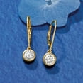 thumbnail image 4 of Ross-Simons 1.00 ct. t.w. Diamond Bezel-Set Drop Earrings in 14kt Yellow Gold, Women's, Adult, 4 of 6