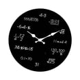 thumbnail image 4 of DimyFew Horloge Murale Silencieuse Tableau Noir Mathématiques Moderne Ronde Suspendue Décorative Sans Tic-Tac Bois Formule Unique Montre Adaptée pour Salon Bureau à Domicile Chambre Classe Style C, 4 of 8