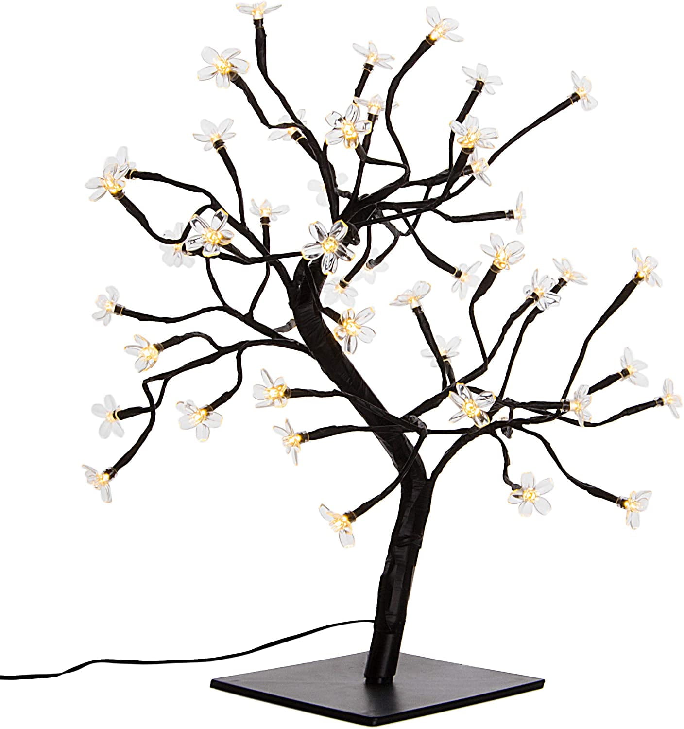 48 LED tree with flowers blossom tree light tree warm white 45 cm high
