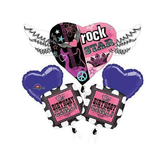 Rocker Girl Balloon Bouquet - Party Supplies