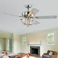 thumbnail image 2 of Warehouse of Tiffany Senma 52-inch 3-light Lighted Ceiling Fan with Crystal Bowl Shade Remote Controlled, 2 of 7