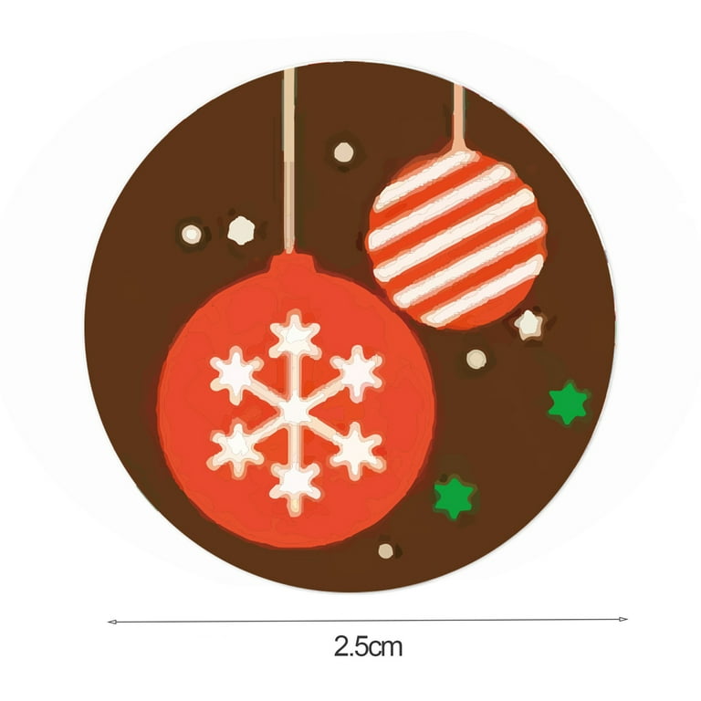 500pcs 2.5cm Christmas Round Stickers Decoration Labels Envelope Seal  Stickers
