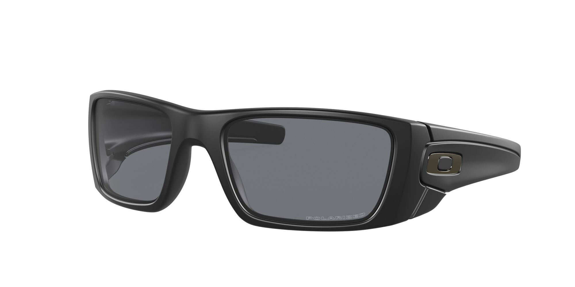 Oakley Fuel Cell Sunglasses, Rectangular Polarized Eyeglasses, Size 60, Matte Black/Grey Polarized