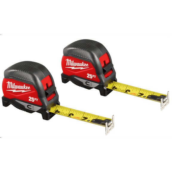 Milwaukee Tool 25Ft Magnetic Tape - 2 Pack