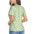 thumbnail image 2 of Goofa Green Avocado Pattern Women's Slim-Fit Short-Sleeve V-Neck T-Shirt,Classic-Fit Short-Sleeve V-Neck T-Shirt-Large, 2 of 5