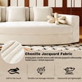thumbnail image 6 of 116" Curved Modular Sectional Sofa, 2-Piece Chenille Cloud Couch with 27-in Deep Seat, Oversized Boneless 4-Seater Sofa Couches, No Assembly Required, Beige, 6 of 7