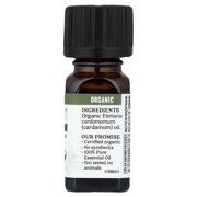 Aura Cacia Pure Essential Oil, Organic Cardamom, 0.25 fl oz (7.4 ml)