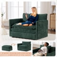 thumbnail image 3 of Dinosisco Oversized Lounge Chair with Ottoman, Cloud Accent Armchair for Living Room, Green Chenille, 3 of 9