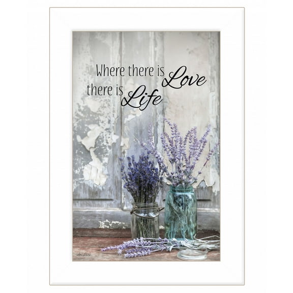 Where There Is Love 1 White Framed Print Wall Art