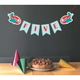 thumbnail image 2 of Inkdotpot I Am FiveReady To HangHappy Birthday Sign AeroplaneBirthday BuntingParty Supplies For Boy, 2 of 4