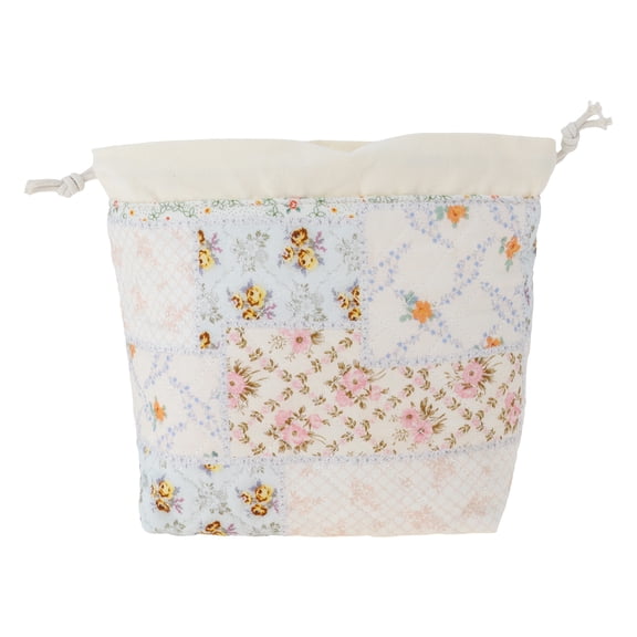 Unique Bargains 1 Pc Quilting Drawstring Makeup Bag Colorful Polyester