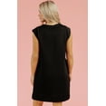 thumbnail image 2 of Women's Black Textured Cap Sleeve Shift Mini Dress - Effortlessly Chic | [ZhiHiMeRi] | (US 12-14)L, 2 of 12
