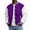 Purple #7, variant on Mens Jackets Fleece Varsity Bomber Jacket Fall Winter Letterman Baseball Coats Long Sleeve Loose Fit Color Block Sweatshirt with Pockets S