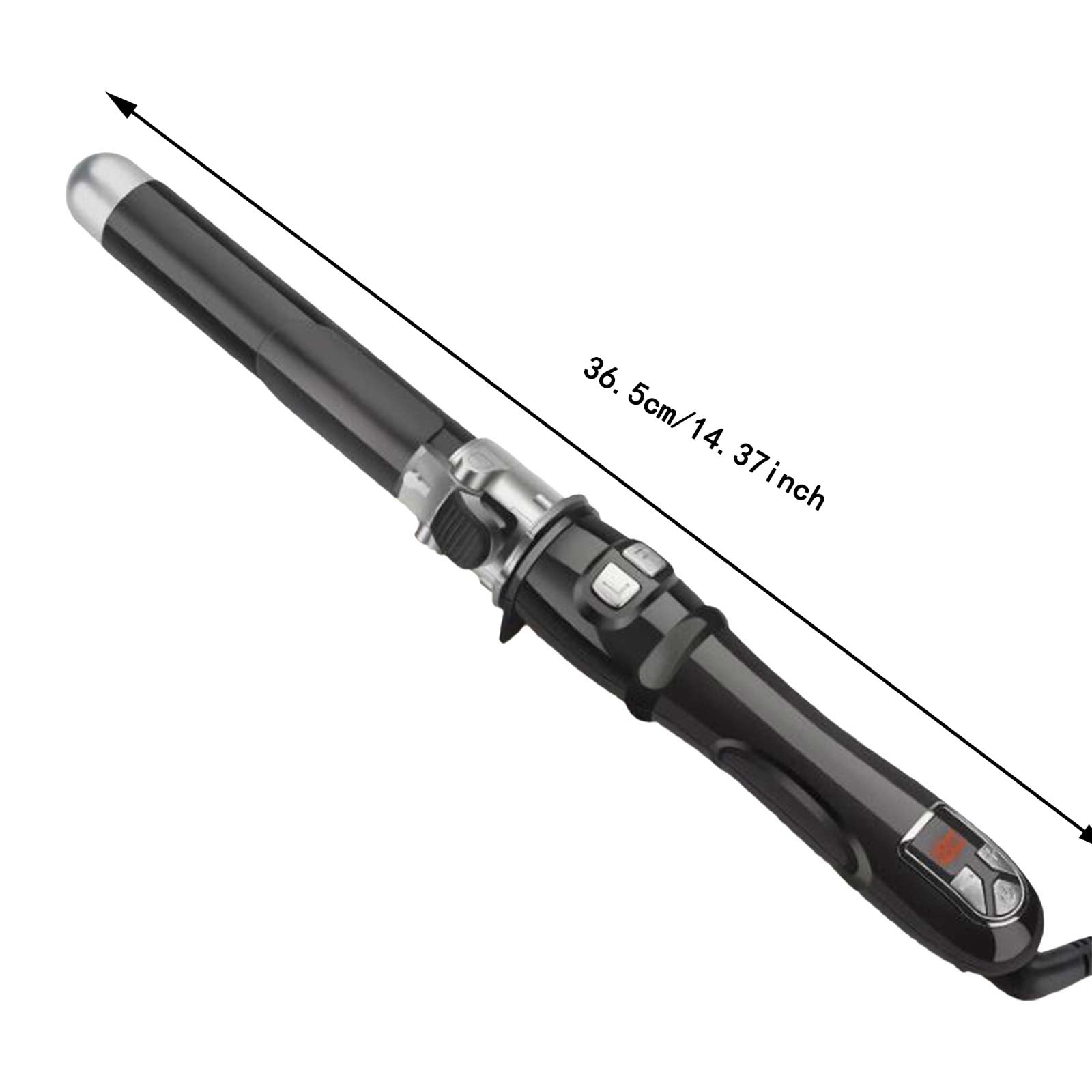 Caeoweyjj 5 in Curling Wand Hair Curling Irons Big Barrel Creeping Waves Thin Wand Automatic Rotating Electric Curling Automatic Curling God O Hurt Hair Big Wave Curly Hair Black 28mm Gauge