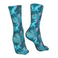 thumbnail image 7 of Bingfone Seahorse Prirnt Women's Men's Fun Pattern and Solid Crew Socks-1 Pair Pack-Cool & Classic Novelty Design Gifts, 7 of 7