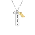 thumbnail image 2 of 925 Sterling Silver Yellow and Rhodium Plated Tasli Boyali Bridesmaid Kolye 20 Inch Pendant Necklace for Women, 2 of 2