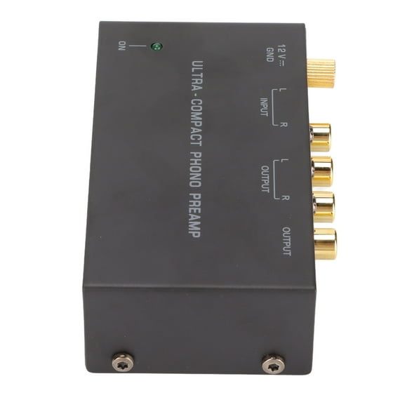 Phono Amplifier, Preamp Stereo  Input  Output Record Player Amplifier with Independent Knob Control, Low Noise for Turntable, Connect to Speaker, Computer, Laptop