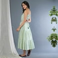 thumbnail image 3 of Globus Women Variegated Stripes Smocked Cotton Tiered A-Line Midi Dress With Embroidered Belt, 3 of 5