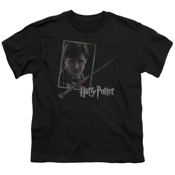Harry Potter - Harrys Wand Portrait - Youth Short Sleeve Shirt - Large