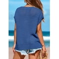 thumbnail image 2 of PRETTYGARDEN Womens Spring Tops Summer Shirts Crochet Cap Sleeve Sweater Pullover Cute Crew Neck Beach Cover Ups, 2 of 8