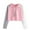 Pink, variant on Women's Color Block Hoodies Long Sleeve Oversized Crop Hooded Sweatshirts Drawstring Loose Fashion Y2K Pullover Tops