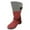 Wine, variant on jsaierl Women's Snow Boots Warm Faux Fur Lined Mid Calf Winter Snow Boots Non-Slip Western Boots