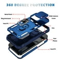 thumbnail image 2 of Design for iPhone 16 Pro Max Phone Case with Camera Lens Sliding Cover Ring Holder Kickstand - Shockproof Heavy Duty Rugged Military Grade Bumper Protective Case for Women Men, Blue, 2 of 9