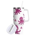 thumbnail image 2 of Ryvnso 30 oz Tumbler with Handle and Straw Cute Octopus Cartoon Insulated Stainless Steel Travel Mug with Lid, 2 of 9