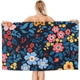 thumbnail image 2 of Floral 10 Large Beach Towel - Plush Thick Cotton Pool Towel, Adult Beach Towels, 2 of 17