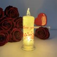 thumbnail image 4 of Matoen Flameless Flickering Valentine's Day Candles, LED Battery Operated Fake Pillar Love Decals Candles for Mother's Day, Thanksgiving Day, Anniversary, 4 of 6