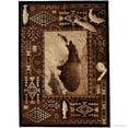 thumbnail image 2 of Brown Moose with Fish Print Animal Cabin Outdoor Area Rug (3' 9" x 5' 1"), 2 of 5