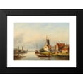 thumbnail image 2 of Jan Jacob Coenraad Spohler 18x14 Black Modern Framed Museum Art Print Titled - Fishermen on the Canal, 2 of 5