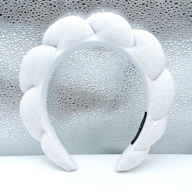 Diadema de esponja en forma de nube para la parte superior del cráneo, cueva para el cabello, toalla para lavarse la cara, diadema de tela para mujer