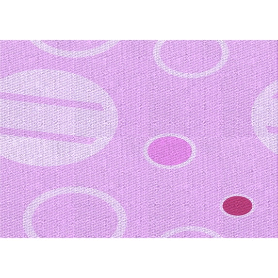 Ahgly Company Indoor Rectangle Patterned Violet Purple Area Rugs, 5' x 7'