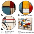 thumbnail image 3 of Designart "Colorful Geometric Atmosphere" Modern Geometric Floater Framed Wall Art Living Room, 3 of 5