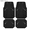 Black, variant on Road Comforts Heavy Duty Rubber Floor Mats Red Aluminum Film Car Mats Set, Front and Rear Car Mats