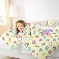 thumbnail image 3 of Manfei Kawaii Rainbow Alphabet A Twin Comforter Sets,Dreamy Unicorn Bedding Set,Yellow,Polkadot Reversible,2pcs,1 Comforter and 1 Pillowcase, 3 of 7