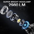 thumbnail image 2 of Linterna frontal LED AKNEAR recargable 2980 lúmenes, resistente al agua 95 h, 2 of 8